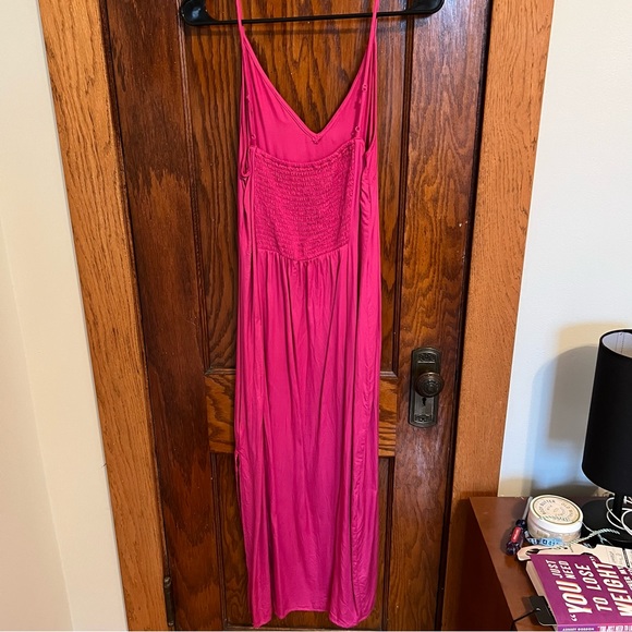 Old Navy Bright Pink Slip Dress - Picture 3 of 4